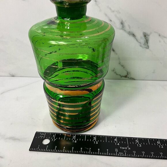 VINTAGE MCM Green decanter and shot glasses - Picture 6 of 7